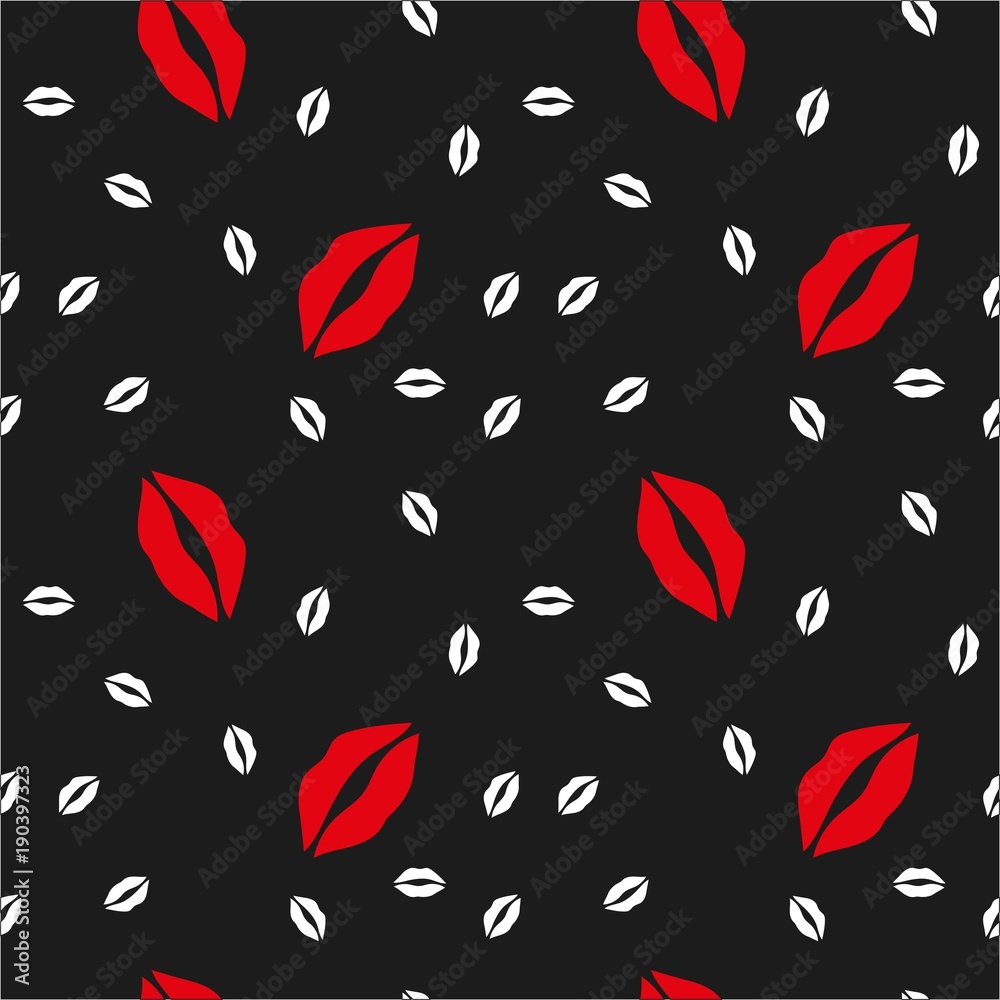 Lips seamless pattern. Vector illustration. Lips seamless pattern. Vector illustration.