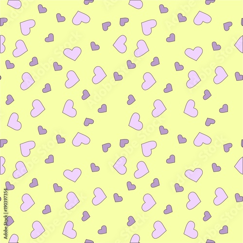 Cute hearts seamless pattern. Valentine's Day