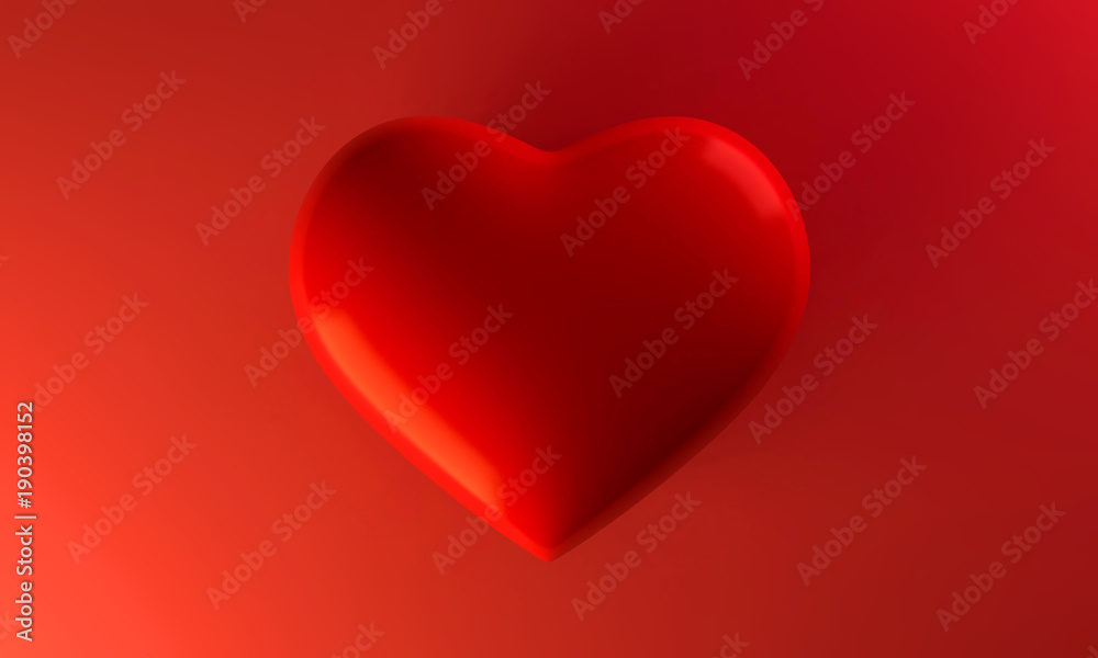 Red heart background, love valentine day