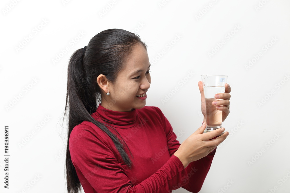 The woman with drink