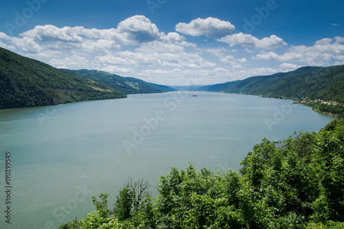 Danube river crossing mountains