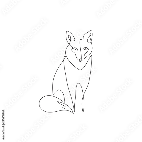One line fox