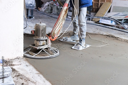 pouring concrete slab