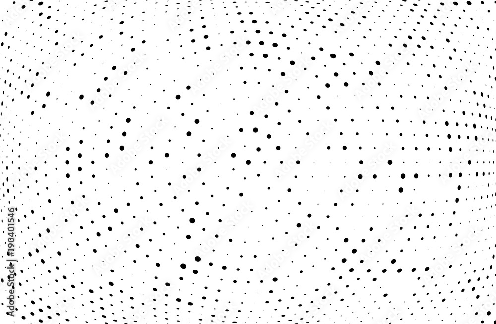 Abstract futuristic halftone pattern. Comic background. Dotted backdrop with circles, dots, small large scale.