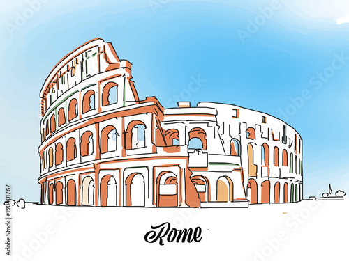 Rome Colloseum Sketch