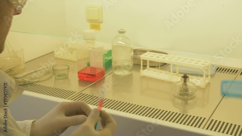 the lab assistant conducts analyzes. Antidote search