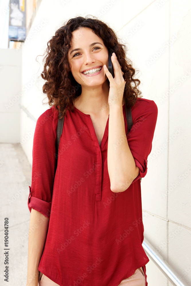 young woman talking on mobile phone young woman talking on mobile phone