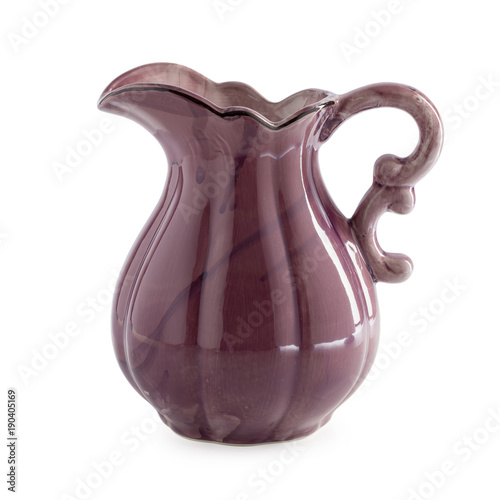 Ceramic jug isolated on a white background