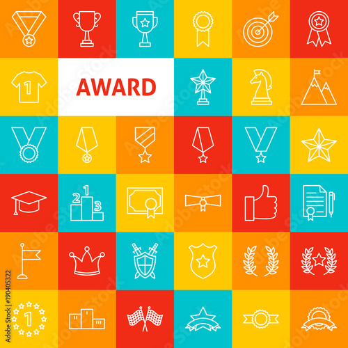 Vector Award Line Icons