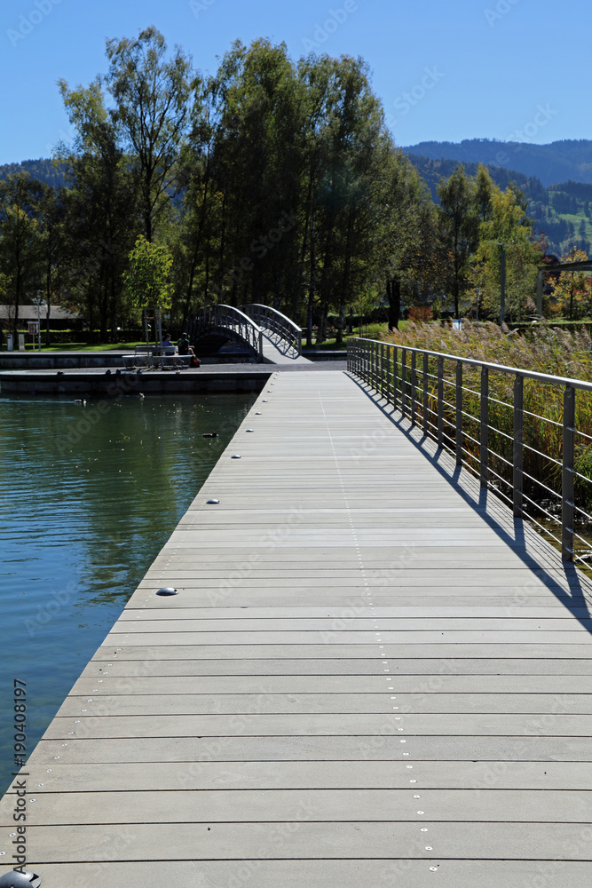 Pathway around lake, Switzerland