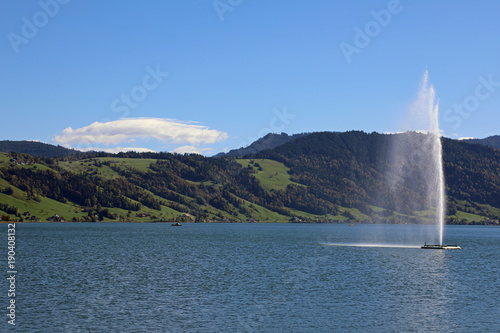 Spout at Ageri Lake, Switzerland