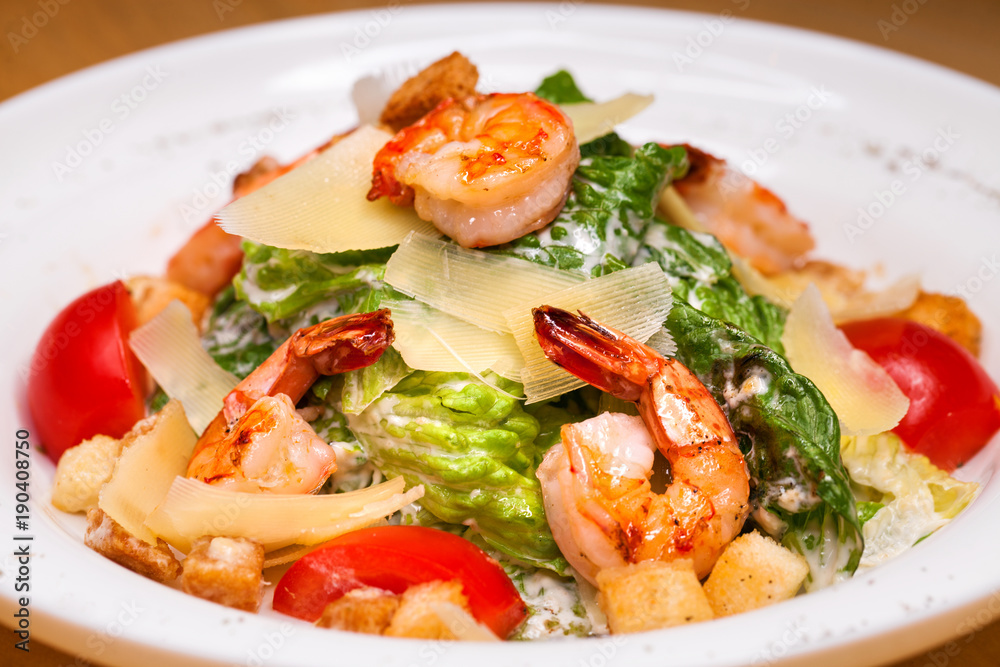 Seafood Caesar Salad with Shrimps Seafood Caesar Salad with Shrimps