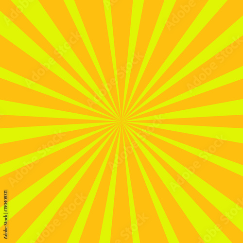 Pop art yellow and orange background. Vector illustration.