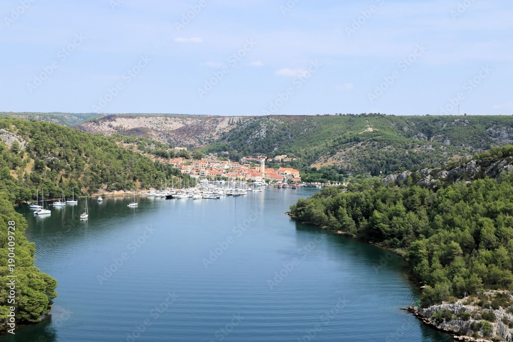 view on Skradin, Croatia