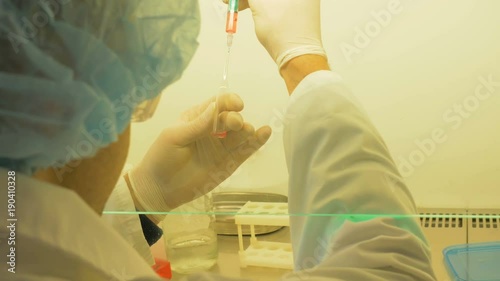 the lab assistant conducts analyzes. Antidote search