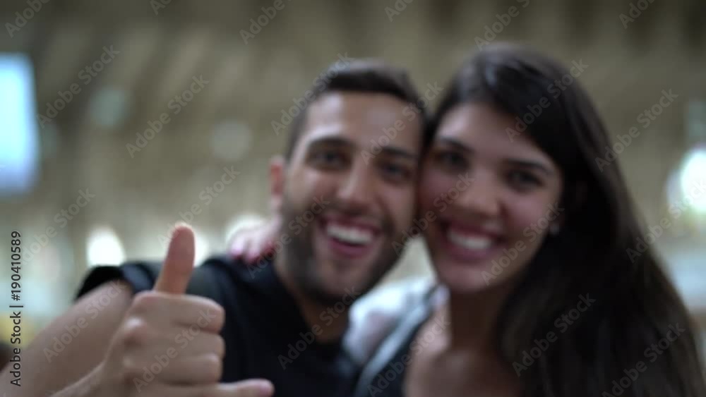 Young Couple Taking a Selfie in Municipal Market (Mercadao), Sao Paulo, Brazil