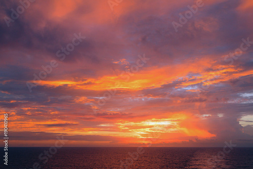 Dawn in Caribbean Sea. Santo Domingo, Dominican Republic © photobeginner