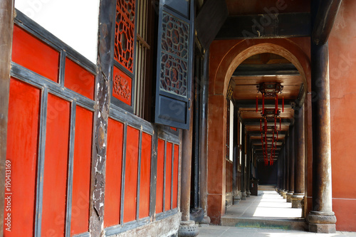 Corridor in buddhist temple  © MICHEL