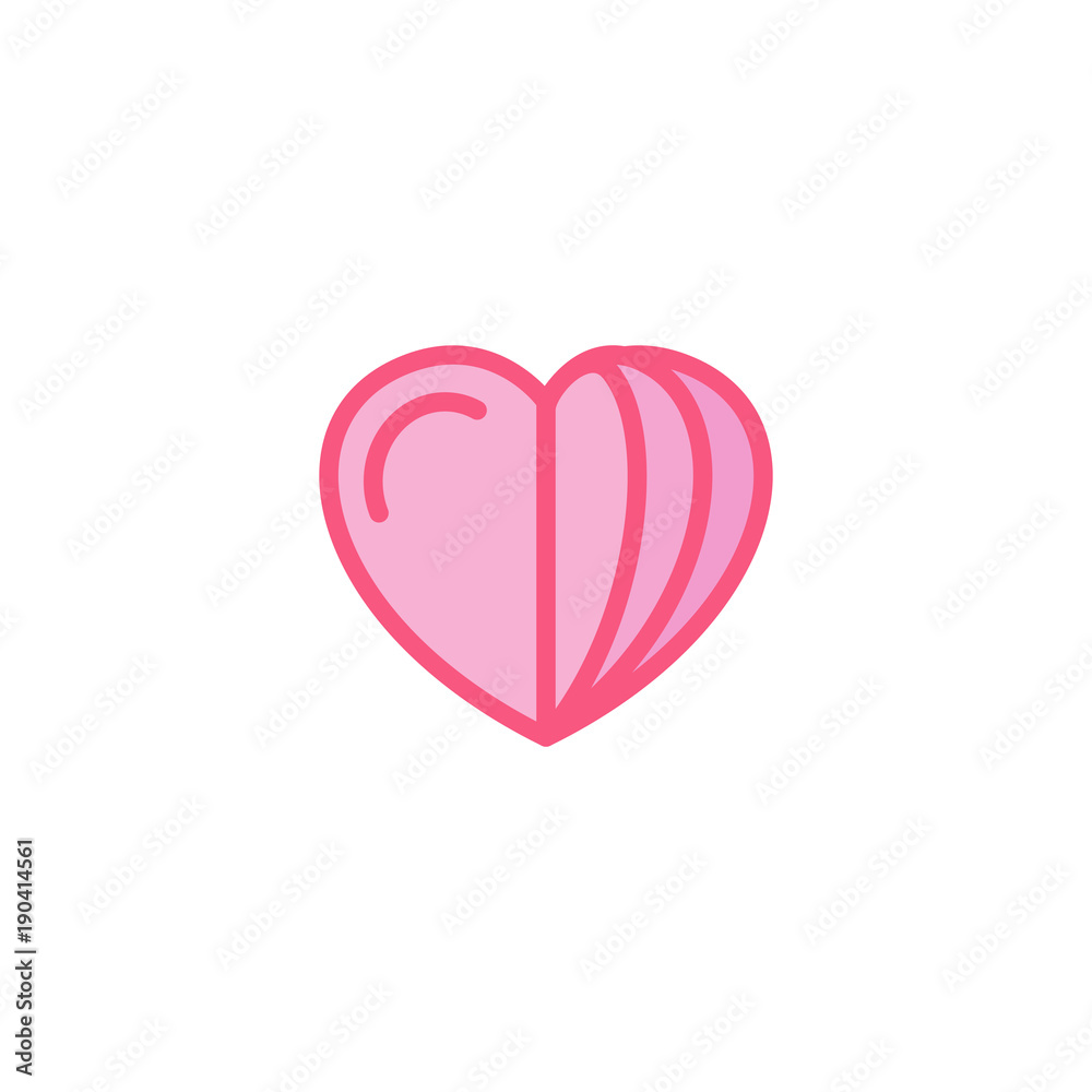 Love with stacks or sheets layer Icon. Simple Heart Illustration Line Style Logo Template Design. Love with stacks or sheets layer Icon. Simple Heart Illustration Line Style Logo Template Design.