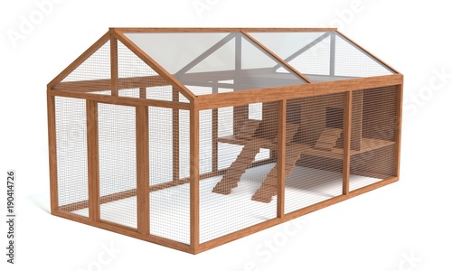 Obraz na plátně 3d illustration of a chicken coop