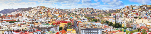 Fototapeta Naklejka Na Ścianę i Meble -  Panoramic view of historical downtown of Las Palmas - Capital of Gran Canaria in Spain