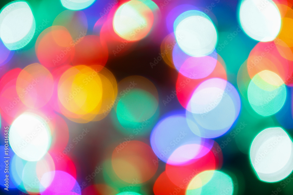 Christmas, holiday background. Abstract color bokeh