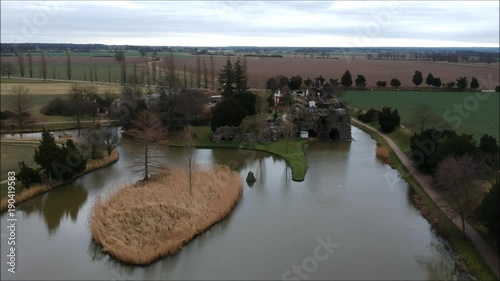 Wörlitzer Park, Steininsel, Drohne HD, Winter, UNESCO