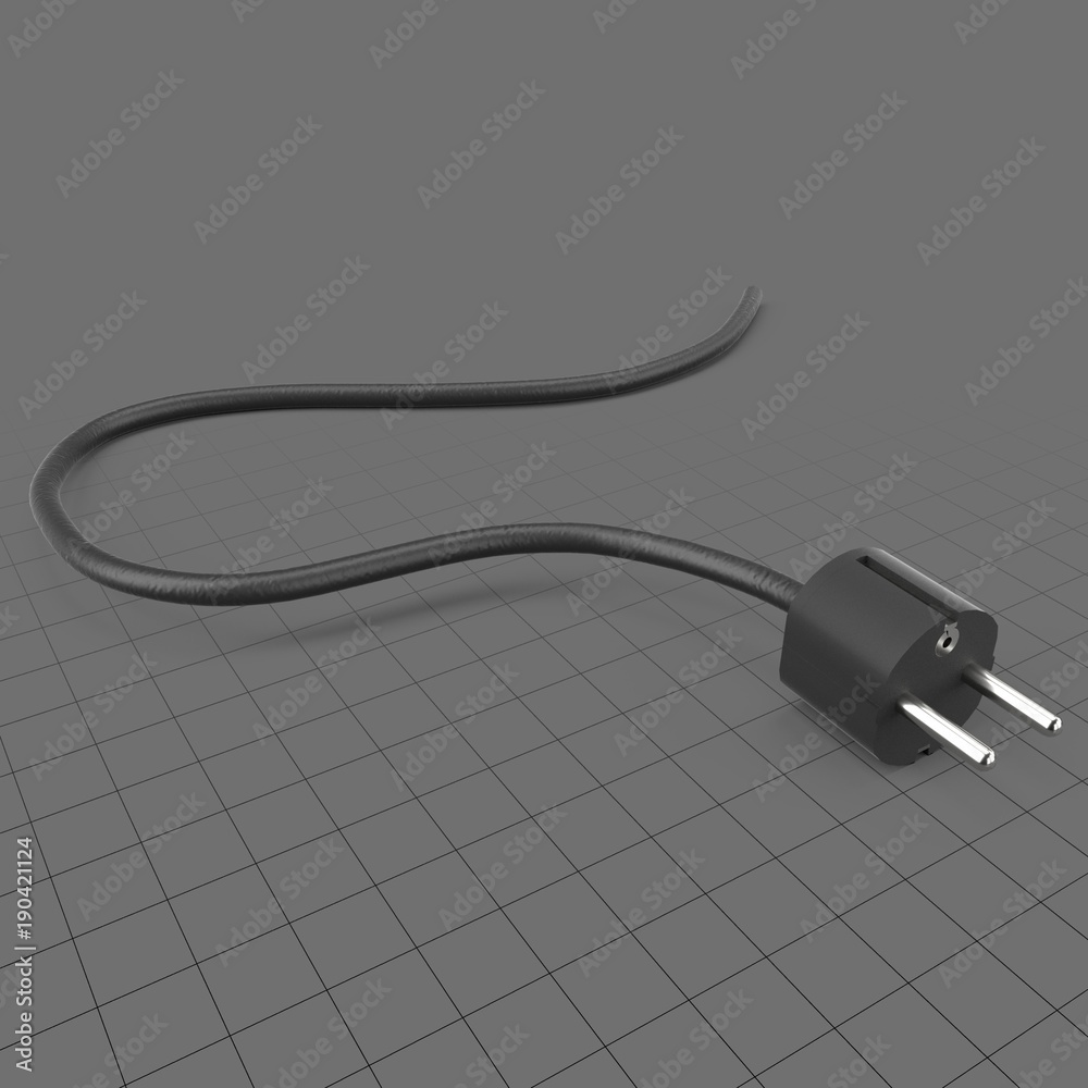 Power plug Stock 3D asset | Adobe Stock