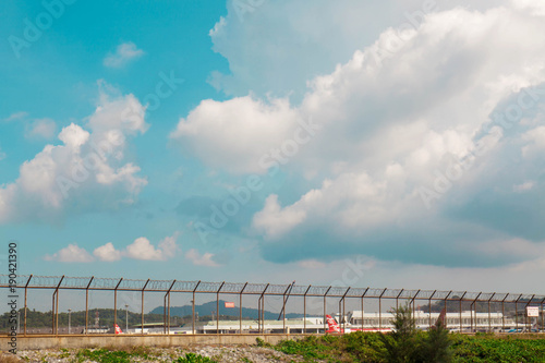 Wallpaper Mural The airport is reserved for passengers. Domestic and foreign and Beautyful sky Torontodigital.ca