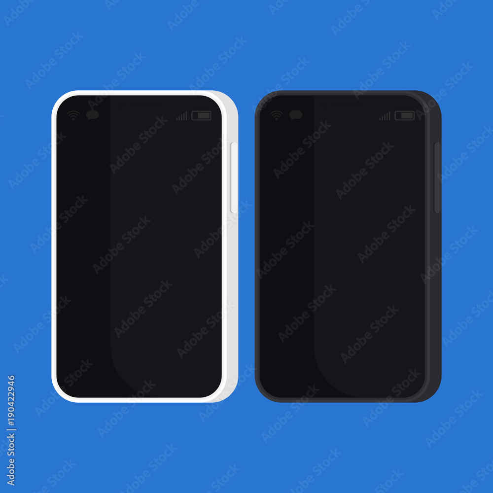Vector flat smartphone isolated illustration. Cartoon style. Vector flat smartphone isolated illustration. Cartoon style.
