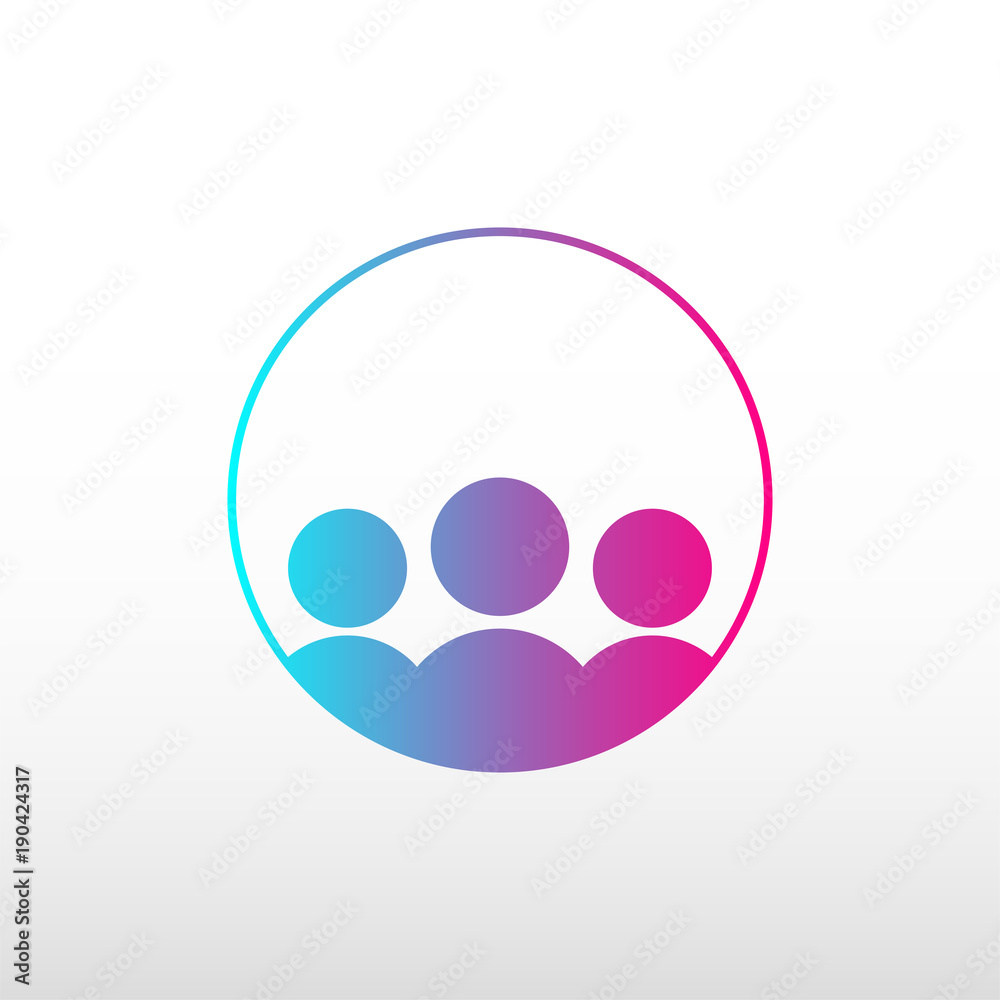 Group of people flat icon for apps and websites Group of people flat icon for apps and websites