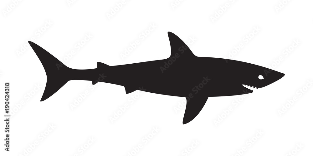 shark vector logo fish icon illustration character
