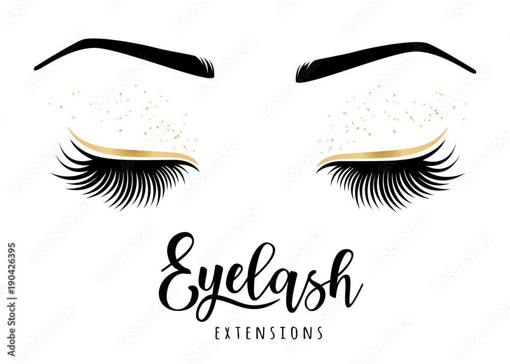 Obraz premium Eyelash extensions logo