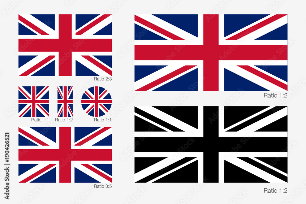 Poster Union Jack. Flag of United Kingdom of Great Britain โ Wall Art ...