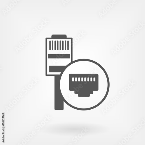 Ethernet cable and port icon