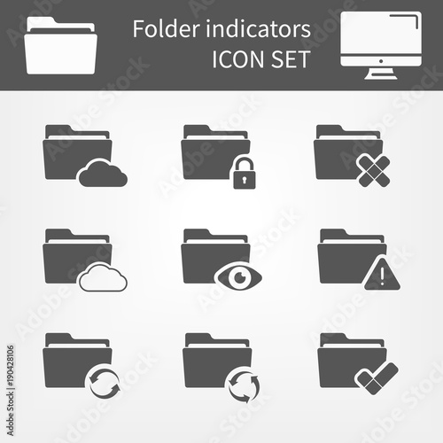 Folder state icons set