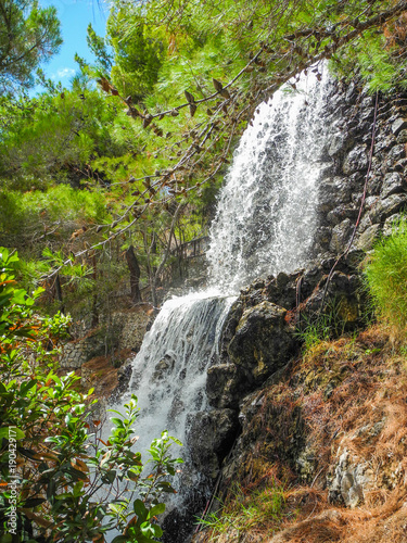 The waterfalls in Loutraki.