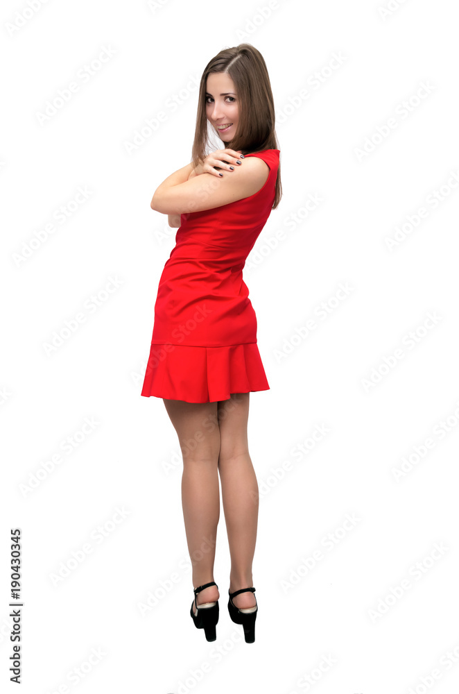 Beautiful woman in red dress Stock Photo by ©Forewer 112953082