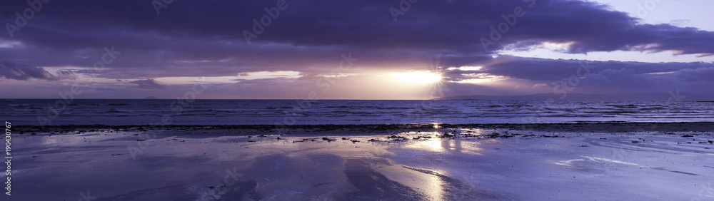 Beach sunset purple tune