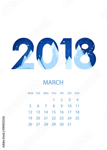 Wallpaper Mural Design Template Calendar 2018.  Torontodigital.ca