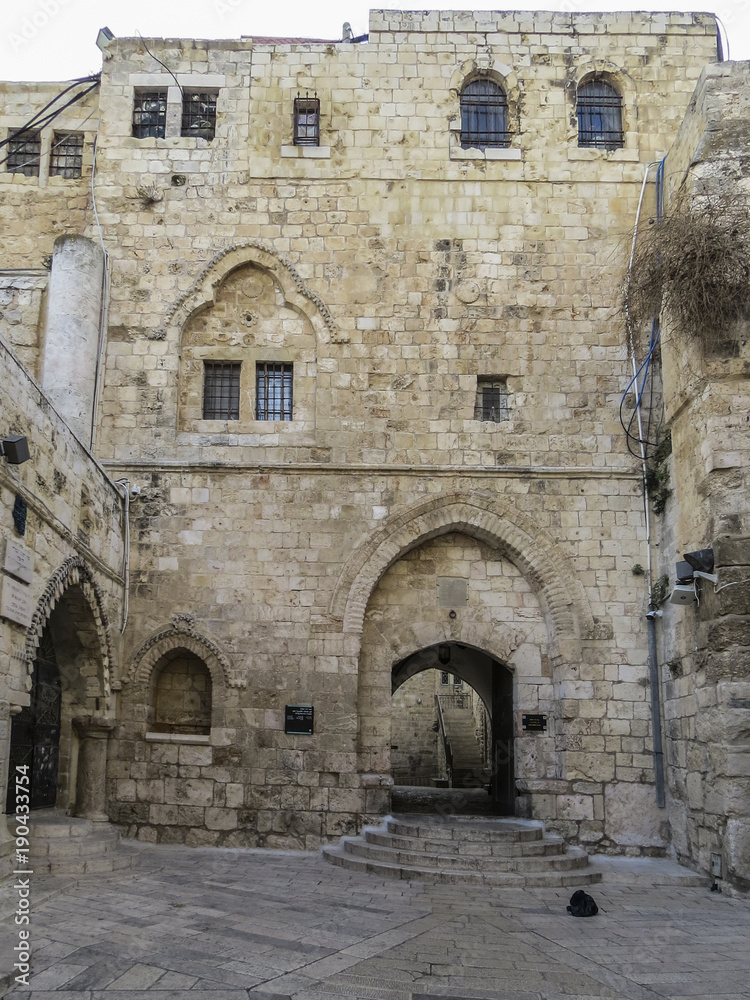 Jerusalem, Israel - walking in the streets of the old city of Jerusalem. King David Tomb