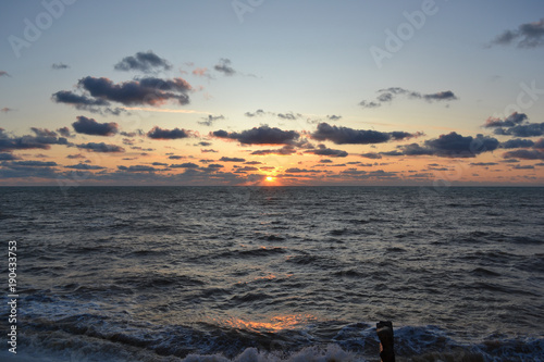 Evening sunset on the Black Sea