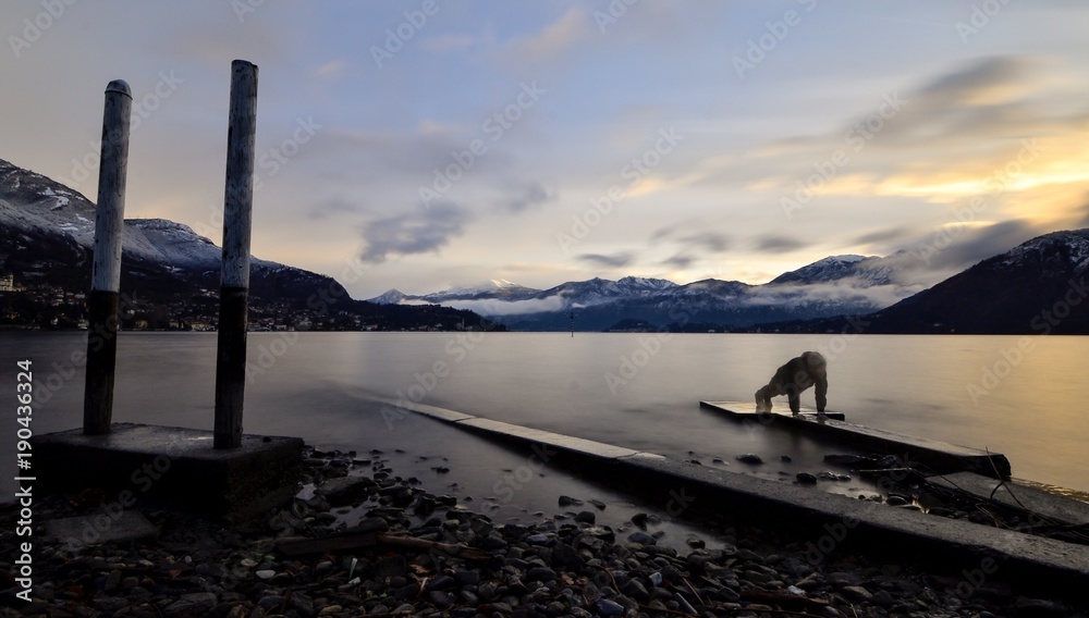 custom made wallpaper toronto digitalstanding up at 7 am to workout on the shore of the como lake 