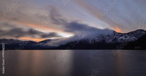 Wallpaper Mural sunrise on the beutiful Como lake in Italy Torontodigital.ca