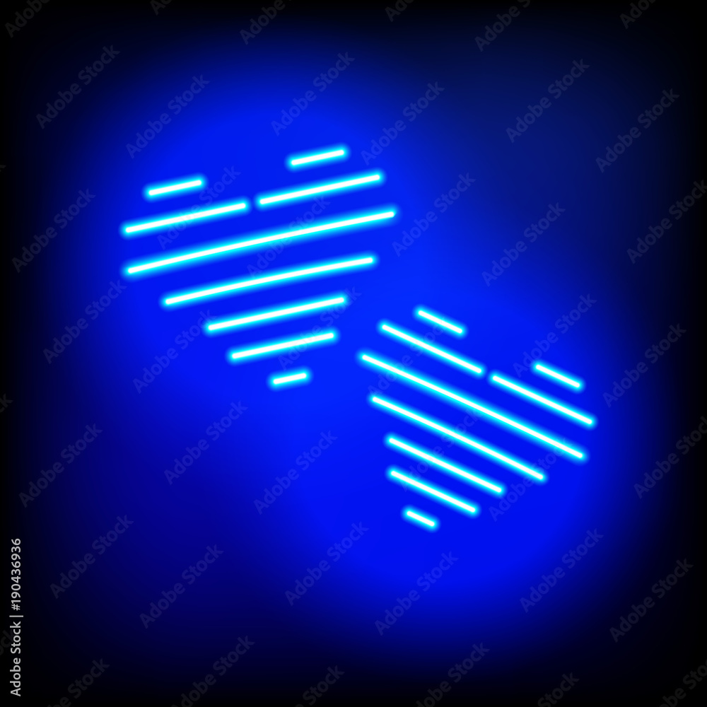 Bright heart. Neon sign. Ready for your design, greeting card, b Bright heart. Neon sign. Ready for your design, greeting card, b
