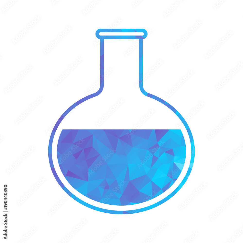 Triangle chemical tube. Flat vector cartoon illustration. Objects isolated on white background. Triangle chemical tube. Flat vector cartoon illustration. Objects isolated on white background.