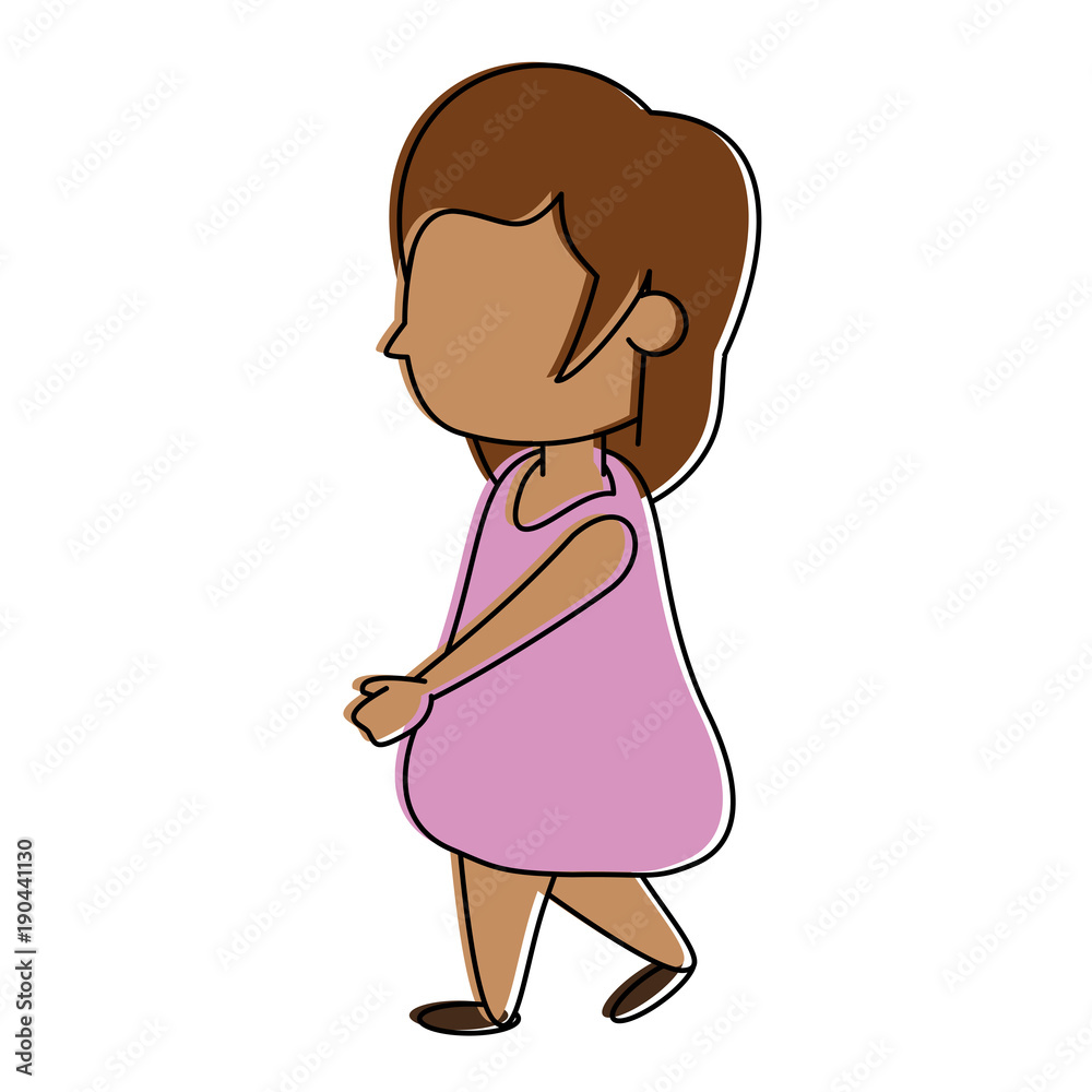 Cute girl faceless cartoon icon vector illustration graphic design Cute girl faceless cartoon icon vector illustration graphic design