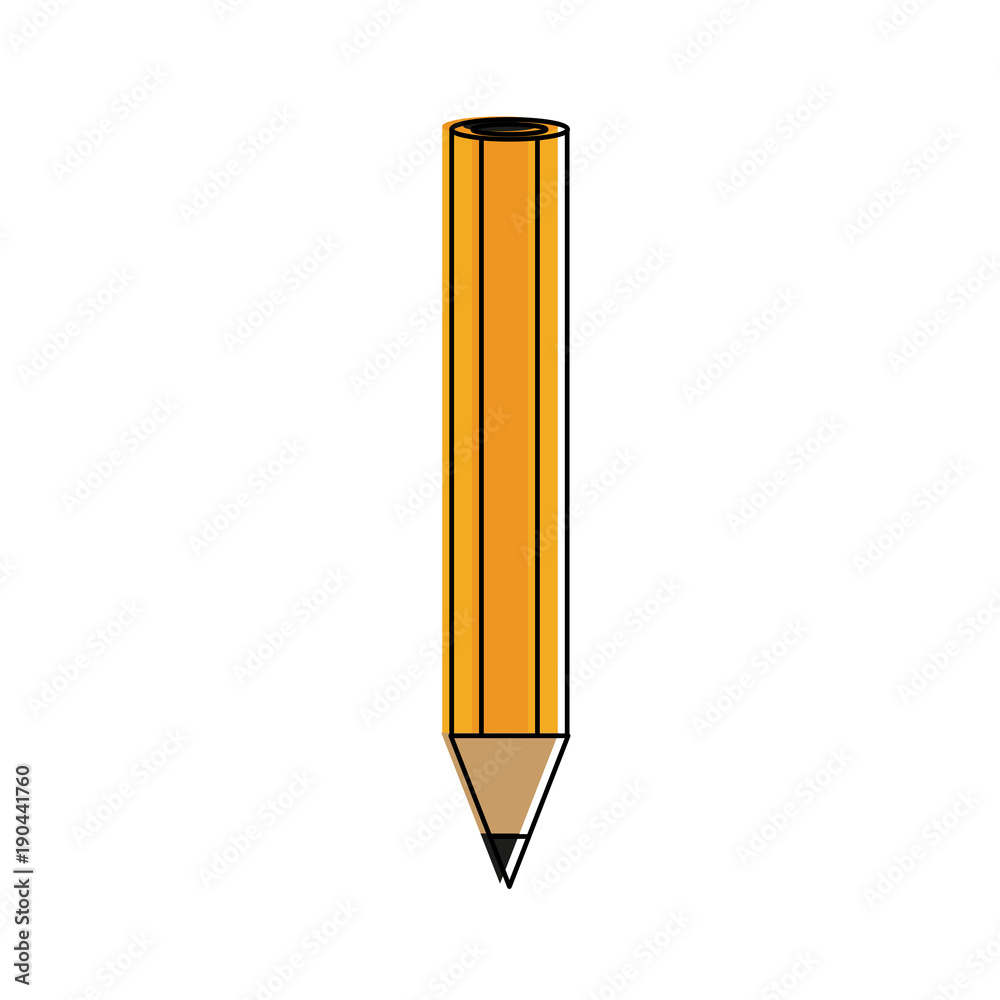 Wooden pencil isolated icon vector illustration graphic design Wooden pencil isolated icon vector illustration graphic design