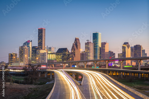 Houston, Texas, USA Skyline and Highway photo