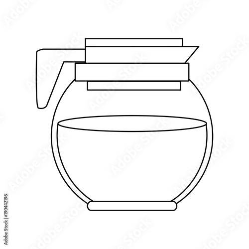 Coffee glass pot icon vector illustration graphic design